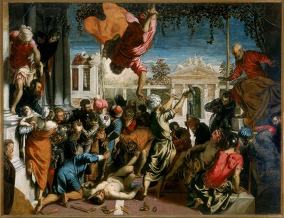Pyhän Markuksen ihme vapauttamassa orjan, 1548 tekijältä Jacopo Robusti Tintoretto