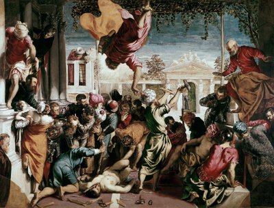 Pyhän Markuksen ihme vapauttamassa orjan, 1548 tekijältä Jacopo Robusti Tintoretto