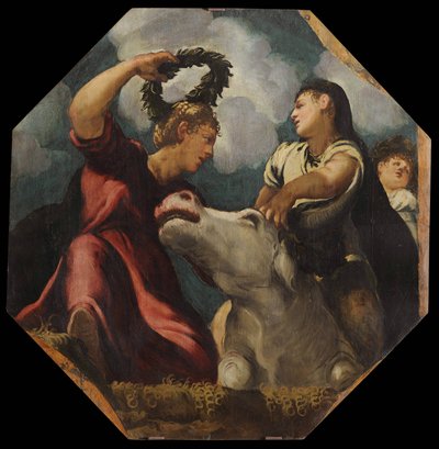 Europan raiskaus, 1541-1542. tekijältä Jacopo Robusti Tintoretto