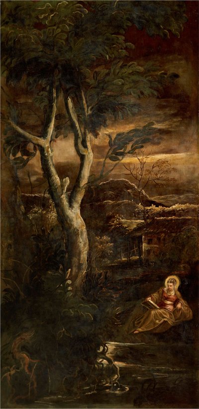 Neitsyt lukee, noin 1583. tekijältä Jacopo Robusti Tintoretto