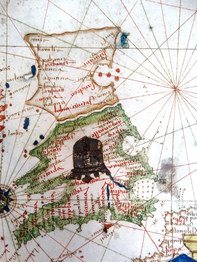 Englanti, Wales ja Skotlanti, renessanssin aikaiselta Euroopan kartalta, Jacopo Russo (jälkeen), 1528 tekijältä Jacopo Russo