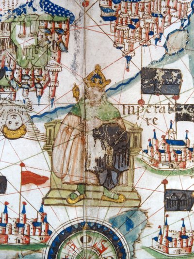Pyhän Rooman keisari, yksityiskohta renessanssin aikaisesta Euroopan kartasta, Jacopo Russo tekijältä Jacopo Russo