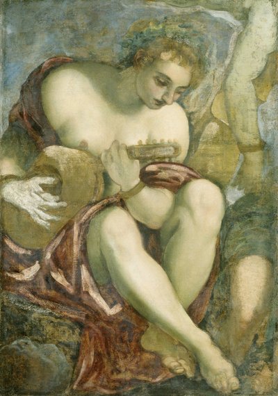 Muse Luutan kanssa tekijältä Jacopo Tintoretto