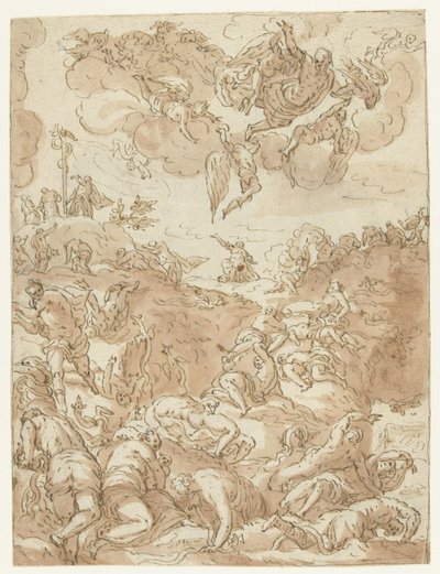 Kuparikäärmeen pystyttäminen tekijältä Jacopo Tintoretto