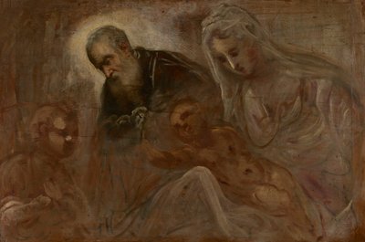 Pyhä perhe nuoren pyhän Johannes Kastajan kanssa tekijältä Jacopo Tintoretto