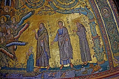 Kardinaalit, apsis, noin 1290 (mosaiikki). tekijältä Jacopo Torriti