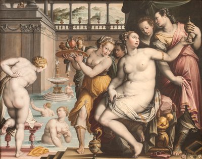 Bathsheba at Her Bath, 1573-1574. tekijältä Jacopo Zucchi