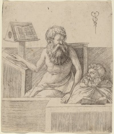 Kaksi filosofia, n. 1509. tekijältä Jacopo de Barbari
