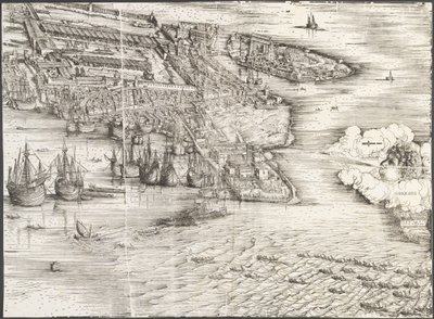 Näkymä Venetsiaan [alempi oikea lohko], 1500. tekijältä Jacopo de Barbari