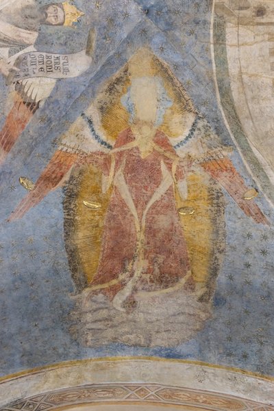 Oikeudenmukaisuuden allegoria, yksityiskohta holvista (fresko) tekijältä Jacopo di Cione