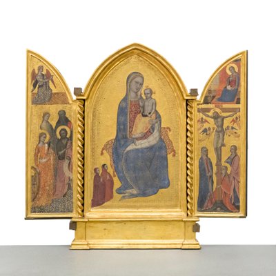 Madonna ja lapsi; Ilmoitus; Ristiinnaulitseminen ja pyhät, n. 1380 (paneeli) tekijältä Jacopo di Cione