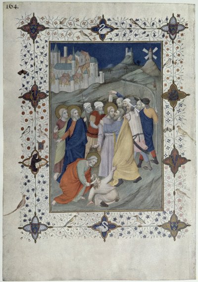 MS 11060-11061 Ristin tunnit: Tres Riches Heures du Duc de Berry -teoksesta. tekijältä Jacquemart de Hesdin