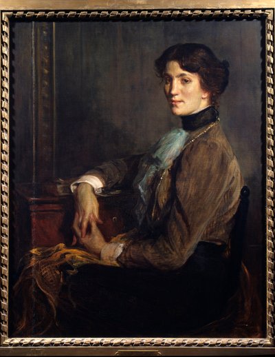 Muotokuva kirjailijanaisen Florence Halevystä (1877-1957), kirjailija Elie Halevyn (1870-1937) vaimosta tekijältä Jacques Emile Blanche