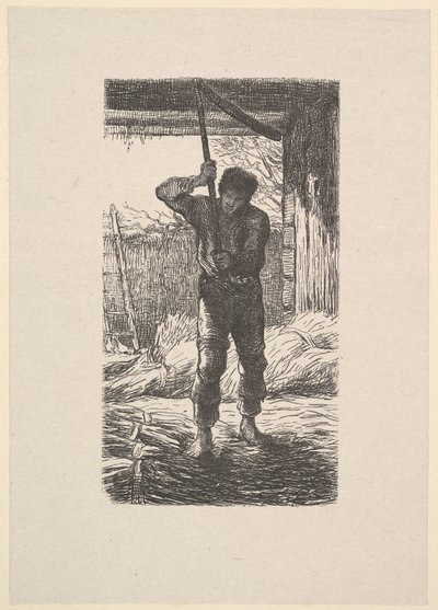 Mies puinti vehnää, 1853. tekijältä Jacques Adrien Lavieille