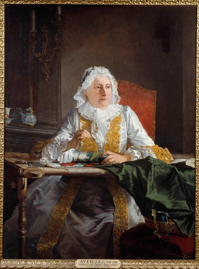 Joseph Avad dit Le Bataven (1702-1766) maalaus, rouva Antoine Crozat, Chatelin markiisi, 1741 su. 1,38 x 1,04 m Montpellier, Fabre Museum tekijältä Jacques Andre Joseph Camelot Aved