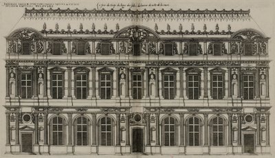 La fasade de Pierre Lescot publiée en 1576 tekijältä Jacques Androuet Ducerceau