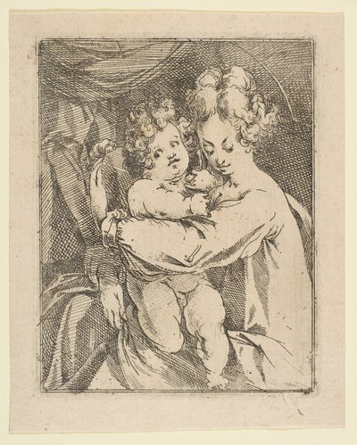 Madonna ja lapsi, 1612-16. tekijältä Jacques Bellange