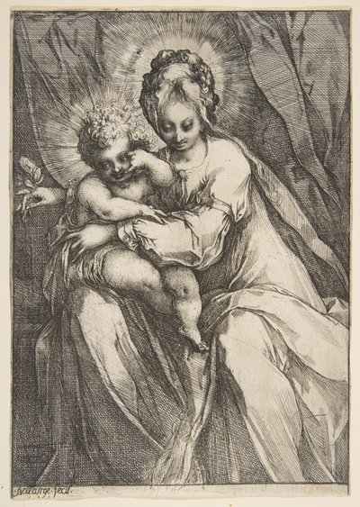 Madonna ruusun kanssa, 1595-1616. tekijältä Jacques Bellange