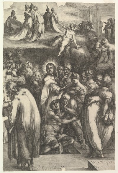 Lasaruksen herättäminen, 1595-1616. tekijältä Jacques Bellange