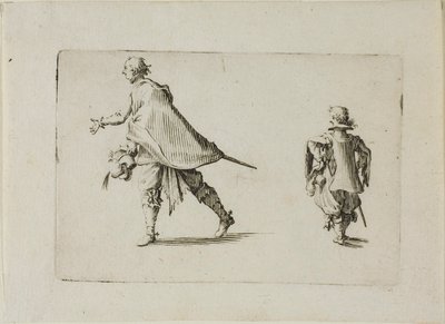 Herrasmies ja hänen palvelijansa, kappaleesta Caprices tekijältä Jacques Callot