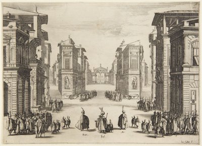 1. näytös sarjasta Soliman tekijältä Jacques Callot