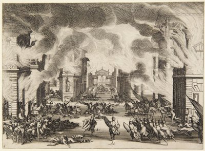 5. näytös, sarjasta Soliman tekijältä Jacques Callot