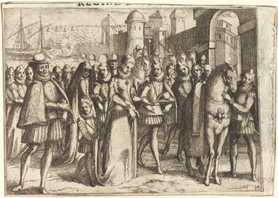 Saapuminen Valenciaan [recto] tekijältä Jacques Callot