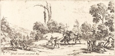 Matkustajien hyökkääminen moottoritiellä tekijältä Jacques Callot