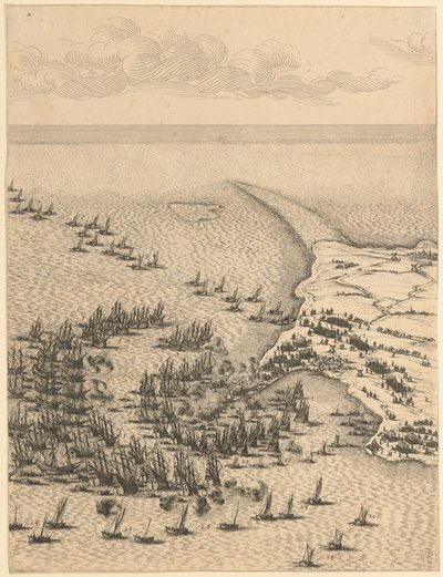 Ote teoksesta ”Saint-Martinin linnoituksen piiritys Île de Ré -saarella” tekijältä Jacques Callot