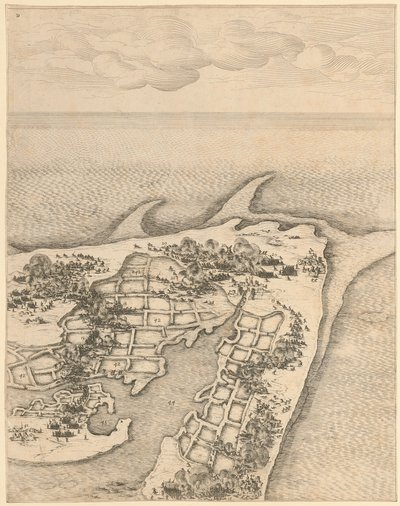 Ote teoksesta ”Saint-Martinin linnoituksen piiritys Île de Ré -saarella” tekijältä Jacques Callot