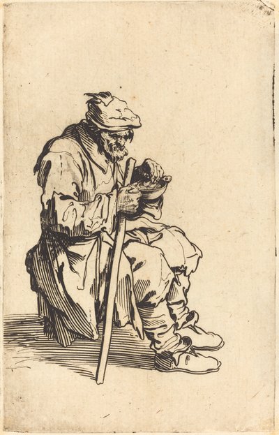 Kerjäläissyöminen, n. 1622 tekijältä Jacques Callot