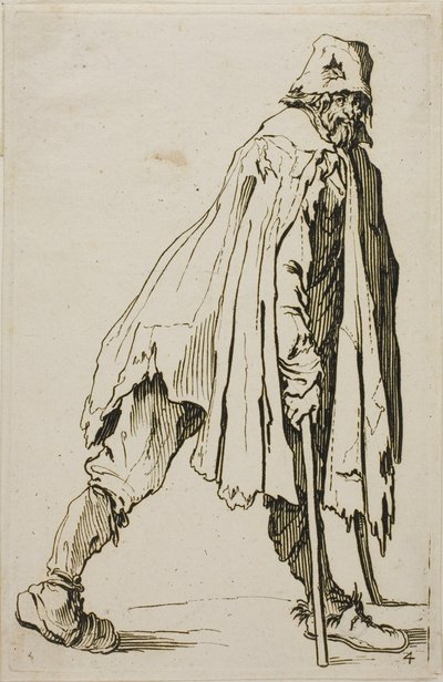 Beggar on kainalosauvoilla hattu, neljäs levy The Beggarsilta tekijältä Jacques Callot