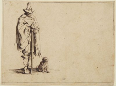 Kerjäläinen ja koira tekijältä Jacques Callot