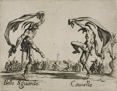 Bello Sguardo - Coviello, levy 18 alkaen Balli di Sfessaniaa tekijältä Jacques Callot