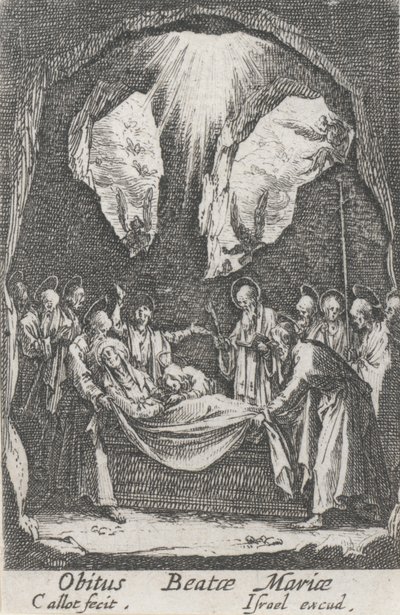 Neitsyen hautaus, nro. 12 Neitsyen elämästä tekijältä Jacques Callot