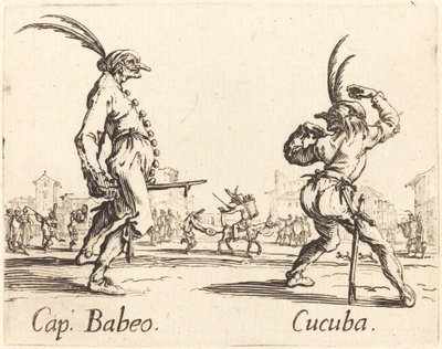 Korkki. Babeo ja Cucuba, n. 1622. tekijältä Jacques Callot