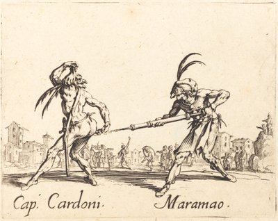 Korkki. Cardoni ja Maramao, n. 1622. tekijältä Jacques Callot