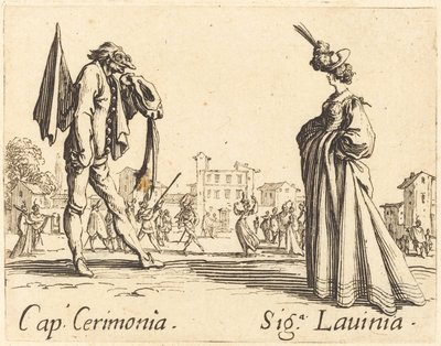 Korkki. Cerimonia ja Siga. Lavinia, c. 1622. tekijältä Jacques Callot
