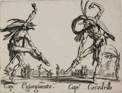 Kapteeni Esgangarato - Kapteeni Cocodrillo, levy 14, Balli di Sfessania -lehti tekijältä Jacques Callot