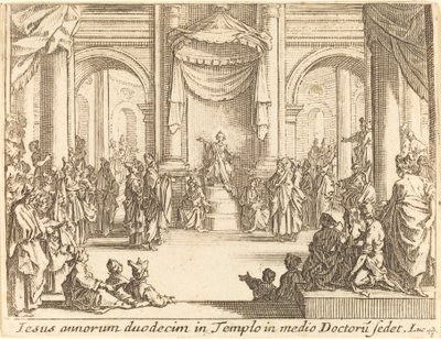 Kristus kiistelee lääkäreiden kanssa tekijältä Jacques Callot