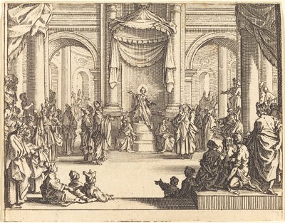 Kristus kiistelee lääkäreiden kanssa tekijältä Jacques Callot