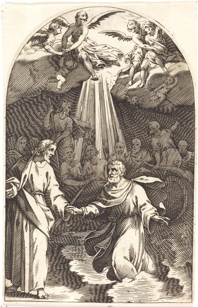 Kristus kävelee veden päällä [ensimmäinen levy] tekijältä Jacques Callot