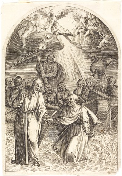 Kristus kävelee veden päällä [toinen levy] tekijältä Jacques Callot