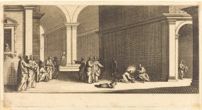 Kristus pesee apostolien jalkoja tekijältä Jacques Callot
