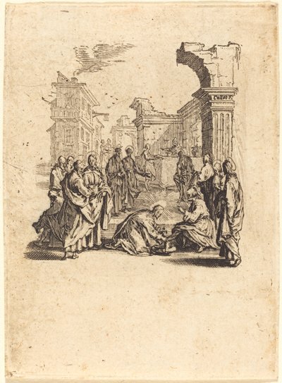 Kristus pesee apostolien jalkoja, n. 16241625. tekijältä Jacques Callot