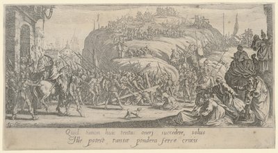 Kristus kantaa ristiä tekijältä Jacques Callot