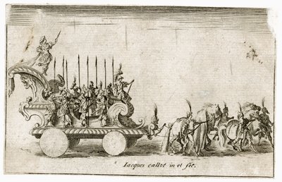 Combat a la barriere: (kaiverrus): Hänen korkeutensa herttua Kaarle IV:n sisääntulo, joka esittää aurinkoa ... (kaiverrus) tekijältä Jacques Callot
