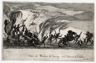Combat a la barriere, Sieures de Couvonge ja de Chalabre ... (kaiverrus) tekijältä Jacques Callot