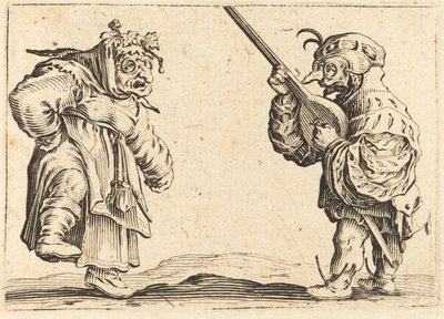 Tanssijat luutun kanssa, n. 1622. tekijältä Jacques Callot