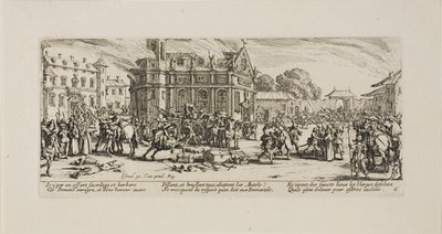 Luostarin tuhoaminen, levy kuusi The Miseries of Warista tekijältä Jacques Callot